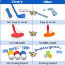Liberry Toddler Golf Set with Putting Mat for 2 3 4 Years Old Boys Girls, Upgraded Kids Golf Cart with Unique Shoulder Strap Design, Indoor and Outdoor Golf Toys Gifts