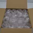 FOCUSLINE 32 Pack Plastic Wine Glasses Stemless, 12 Oz Crystal Clear Disposable Wine Cups, Reusable Plastic Wine Glasses for Parties Weddings, Shatterproof Recyclable and BPA-Free (12OZ-32-CLEAR)