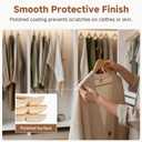 StorageWorks Wooden Hangers 20 Pack, Wood Coat Hangers for Closet, Heavy Duty Clothes Hangers for Suits, Shirts, Pants, Jackets, Natural Wood Color