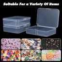 30 Pcs Clear Plastic Beads Storage Containers Box with Lids Mini Square Small Plastic Containers for Beads,Jewelry,Tools,Craft Supplies,Flossers,Fishing (4.1 x 3 x 1 Inch