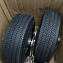 2-Rigid 10" Pneumatic Caster Black Rubber Wheel - 800 lbs. Capacity