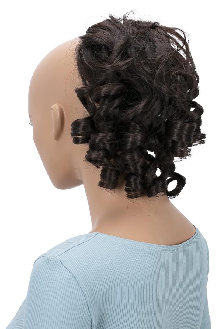 CAISHA Jumbo Hairpiece Scrunchy Updo Voluminous Curly Messy Bun Chocolate Brown G31L