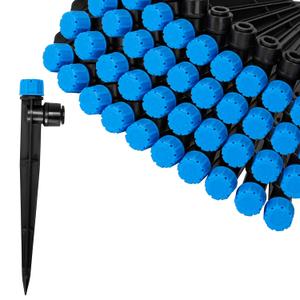 MIXC Quick Connector Drip Emitters for 1/4" Tubing, Adjustable Flow, 360 Fan-Shaped Sprayer (Drip Emitter Stream, 40 Packs)