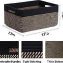 MiniArk Large Storage Baskets for Shelves, Closet Organizers Bins for Clothes Blanket Towels, Baby Nursery, Toy Baskets Box, Woven Rope Baskets, 17 x 13 x 7.5, 2 Packs Woven Brown