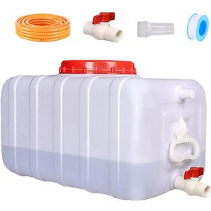 Portable Water Tank Water Storage Tank for Camping with Spigot Hose Plastic Water Container Water Storage Container for Emergency Water Storage Hiking Outdoor(Size:21gallon / 80L)