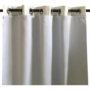 DriftAway Thermal Insulated Blackout Curtain Liner 2 Panels Each Liner Size 50 Inch by 80 Inch Rings Included (Off White)