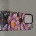 Jusy Compatible with MagSafe Lotus Case for iPhone 15 Pro, Aesthetic Stained Glass Floral Magnetic Phone Case, Soft TPU and Hard PC Protective Cover for Women Girls (Shiny) -Lotus