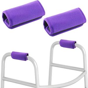 2 Pack Walker Handle Cushions for Rolling Wheelchair, Non-Slip Walker Padded Hand Grip Covers Walkers Hand Grips Cover Moisture Wicking Hands Gripper Mobility Accessory