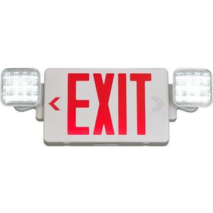 TANLUX Red Exit Sign with Emergency Lights with Remote Capabilities