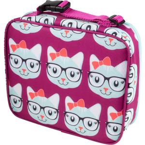 Bentology Lunch Box for Kids- Insulated, Waterproof, Durable Tote Bag Lunchbox fits Bento Boxes, Containers, Jars, Bottles- Keeps Food Hotter or Colder Longer- Back To School Reusable Sleeve For Girls (Kitty)
