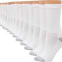 Hanes Women's Socks Pack, Ankle, Crew, No Show Socks, Moisture-wicking, Multi Pack (White)