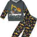 Boys Hoodie Pant Set Graphic Print Kids Sweatshirt Suit Clothing Size 2-6 Years
