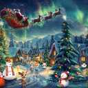 Christmas Northern Lights Jigsaw Puzzles for Adults 500 Pieces Christmas Jigsaws 500 Piece Puzzles for Adults