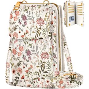 Cute Small Crossbody Purse Cell Phone Bags for Women - Leather Cellphone Wallet Purse with Shoulder Strap