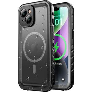 SPORTLINK for iPhone 14 Case Waterproof - Buit in Screen Protector [Compatible with MagSafe][IP68 Underwater][6.6FT Military Dropproof][Dustproof] Full Body Shockproof Phone Case 6.1" Black