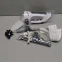 Window Vacuum Squeegee Cordless, Handheld Window Vac with Multi-Purpose Spray Bottle & Microfiber Cloth, Electric Cleaning Tool for Windows, Mirror, Countertop (White Black)