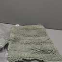 H.VERSAILTEX Sage Bathroom Rugs, Bath Mat Set of 2 Extra Thick Chenille Striped Pattern Shaggy Bath Rugs for Bath Room, Non Skid Bath Mats for Bathroom Floor (32 x 20 Plus 24 x 17 - Inches)