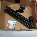 ZMTECH American Flag with Pole- 5FT 1" Stainless Steel Flag Poles with Holder for Outside House, Upgraded Tangle Free Rings and Bracket, Residential or Commerical (Black, No Light)