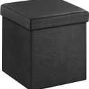 SONGMICS 15 Inches Ottoman with Storage, Foot Rest, 661.4 lb Load Capacity