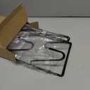 2 Pack Pot Lid Organizer Rack, 6-Tier Pots and Pans Lid Holder Organizer inside Cabinet or Wall/Door, No-Drill Adhesive Mount for Kitchen Storage (Black)