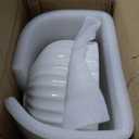 White Serving Bowls For Entertaining (7.8 inch) - Medium Sized Salad Bowls, Ceramic Serving Dishes, Large Bowl, Serving Bowl Set For Fruit Soup Pasta, Salad Serving Bowl, Big Dishes For Eating