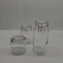 Mason Craft & More 3 Piece Glass Mini Clamp Jar Set