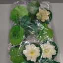 12pcs Floating Foam Lotus Flowers with Lily Pads, Artificial Pond Plants Ornaments for Pool Aquarium Water Decoration, White