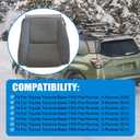 Priprilod Gray Cloth Driver Side Bottom Replacement Seat Cover & Top Lean Back Compatible with Toyota Tacoma 2009 2010 2011 2012 2013 2014 2015