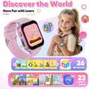 Kids Smart Watch for Girls Age 3-12 with 35 Puzzle Games, HD TouchScreen Smart Watch for Kids with Dual Camera, Video Player, Learning Card, Toddler Christmas Birthday Gifts Toy for Girls 5 6 7 8 9 10