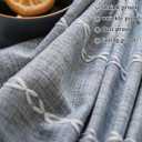Linen Rectangle Table Cloth Neutral Textured Rustic Tablecloth, Wrinkle Free Washable Burlap Table Cover with Tassels for Kitchen Dining Holiday Parties55 x 87 inch, 6-8 Seats, Grey
