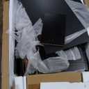 Viaozutis Vanity Desk with a Mirror and Lights，with Chair and Four Drawers, Three Adjustable Lighting Modes，with Power Outlet and Sliding LED Mirror,Bedroom Vanity Desk (Black)