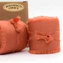 Chiffon Ribbon Silk Satin Ribbon 2 Inch x 10 Yard 2 Rolls Frayed for Weddings Bridal Bouquets Gift Wrapping Baby Shower Invitations Home Decor and DIY Crafts (Burnt Orange)