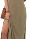 WIHOLL Maxi Dress Summer Dresses 2026 Beach Vacation Clothes Sleeveless Sundresses with Pockets Boho (XXL)