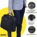 Solo New York Rolling Case with Wheels - Roller Laptop Bag, Wheeled Briefcase for Women & Men, Carry On Size for Travel, Fits 17.3" Computer - Bryant, Black