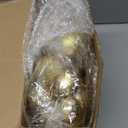 Leinuosen Christmas Ball Ornaments for Christmas Tree Hanging Decoration 1.6"/2.4" Glitter Xmas Ball Decoration for Home Xmas Tree Holiday Wreath Garland Party Decor (Gold, 4 Sets)