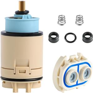 RP70538/RP73625 Single Function Pressure Balance Cartridge Replacement, Compatible with Peerless/Delta Shower Cartridge Replacement Single Handle Tub and Showers Faucet (RP73625 Check Valve Included)