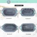 Tongjude 4 Piece Silicone Loaf Pan for Baking, Non-Stick Kitchen Oven Bread Pan, Perfect for Banana Bread, Sandwich, Pound Cake and Meatloaf, 6 Cups, Grey