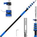 5-20 FT Telescopic Pool Pole, Aluminum Alloy Extension Pole with Flip-Lock & Screw Lock, Adjustable Pool Pole for Skimmer Nets, Brushes & Vacuum Heads