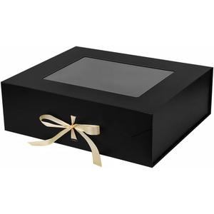 Black Extra Large Gift Box 19x6x6 Inches with Magnetic Lid, 1 Count