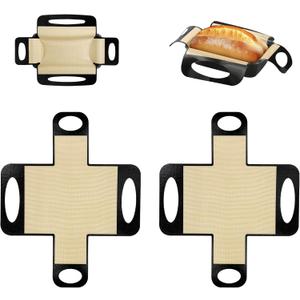 1 Pcs Reusable Silicone Bread Sling, Food-Grade Silicone Bread Loaf Pan Liners & Lifters with 4 Handles, Non-Stick & Easy Clean Dough Transfer Baking Mat for 9x5" or 1.5lb Loaf Pans