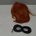 FantaLook Short Reddish Brown Costume Cosplay Wig with Eye Mask for Female