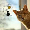 Cat Memorial Gifts for Loss of a Cat, Suncatchers for Stained Glass Window Hangings,Loss of Pet Sympathy Gift for Women