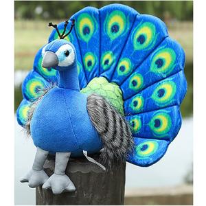 SecretCastle Peacock Plush Stuffed Animal Plush Toy Gifts for Kids Cuddlekins 11.8 inches (Blue)