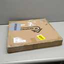 danpinera Outdoor Side Tables with Flower Cut Outs, Weather Resistant Steel Patio Side Table, Small Round Outdoor End Table Metal Side Table for Patio Yard Balcony Garden Yellow