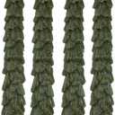 10inch Christmas Tree Taper Candles, Unscented Tree Shaped Olive Candle for Holiday Decor, Party Banquet Centerpiece Decoration, 4pcs