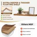 36x8x1.6 inch Floating Shelves Set of 2 Solid Wood Rustic Brown Wall Mounted Shelf for Kitchen, Bathroom, Living Room
