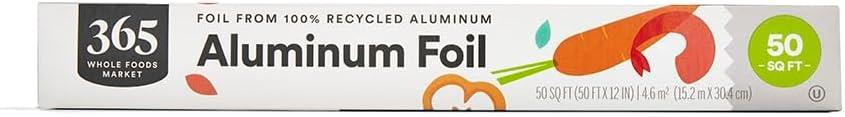 365 by Whole Foods Market, Aluminum Foil, 100 % Recycled, 50 Sq Ft