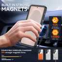 Magnetic for Samsung Galaxy S26 Ultra Case, Compatible with MagSafe, Full Body Rugged Case with Built-in Screen Protector & Kickstand & Belt-Clip (Black)