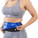 Kewlioo Women's Heat Trapping Waist Toner Cincher - Sweat Body Trainer - Neoprene-Free Thermo Shapewear Compression Trimmer (Large, Black)