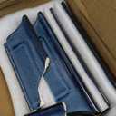 Villa Como Bonsai Pots Small Shallow Succulent Planters for Live Bonsai Trees Set of 2, 7.5" Ceramic Pot for Succulents Indoor with Drainage Hole and Saucer, Outdoor Cactus Plant Bonsai Pot (Blue)